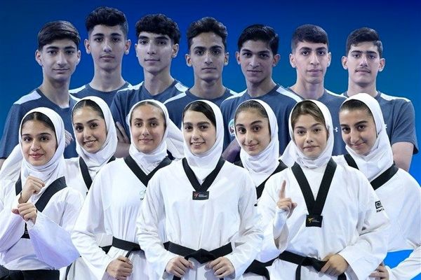دختران و پسران نوجوان تکواندوکار ایران در آسیا دوم شدند