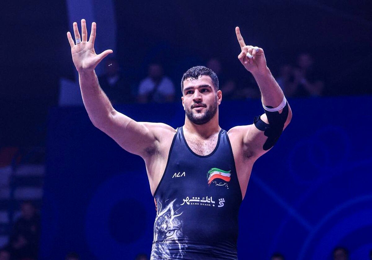 امیررضا معصومی در تمرینات تیم کشتی آذربایجان!
