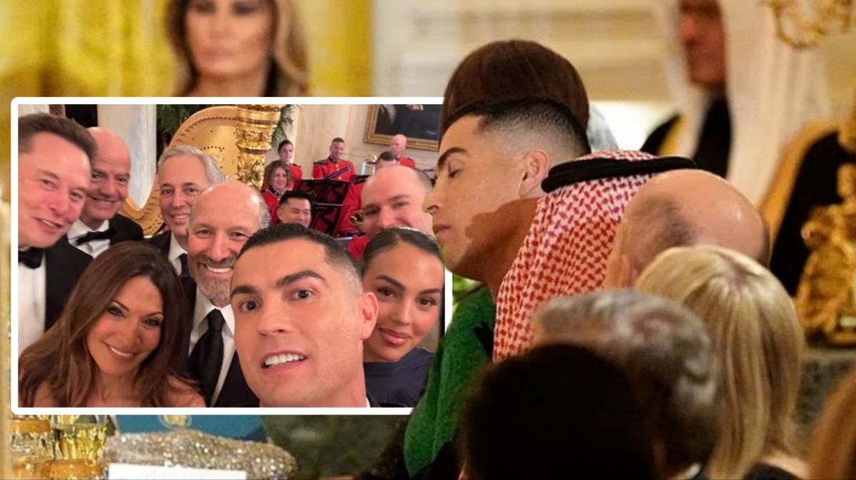 سلفی پربازدید کریستیانو رونالدو در کاخ سفید؛ با حضور ایلان ماسک، اینفانتینو و جورجینا