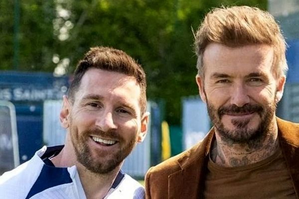 دیدار لیونل مسی با مادر دیوید بکهام!