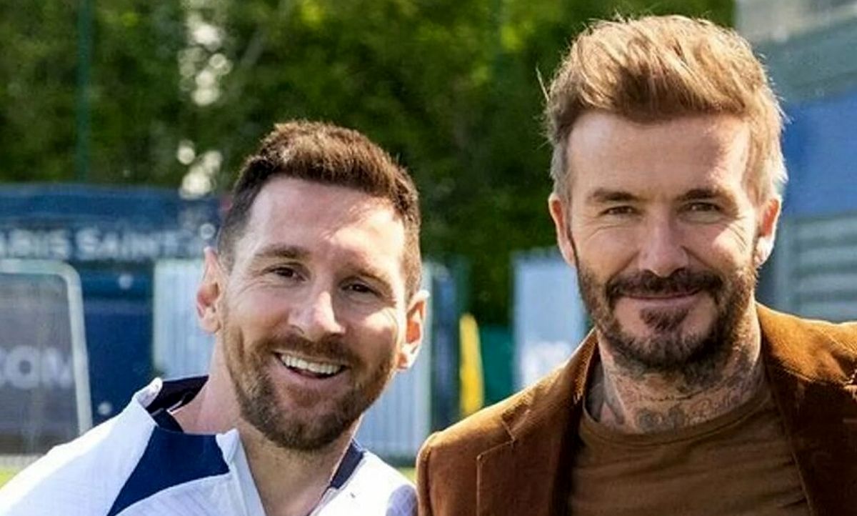 دیدار لیونل مسی با مادر دیوید بکهام!